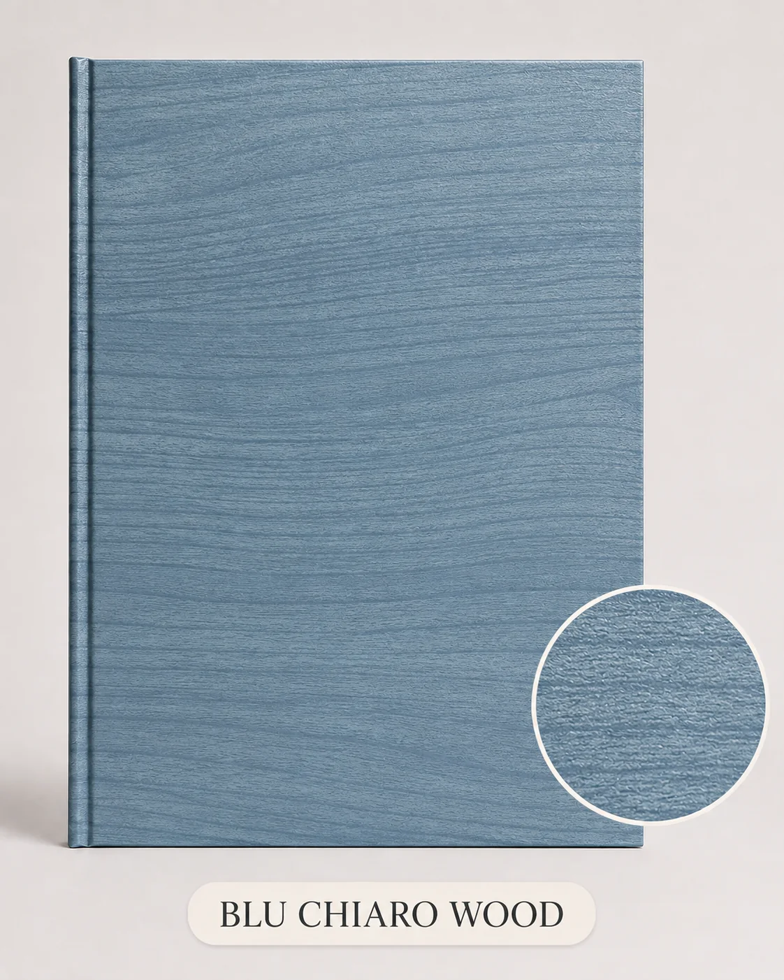 Copertina tesi colore blu chiaro wood