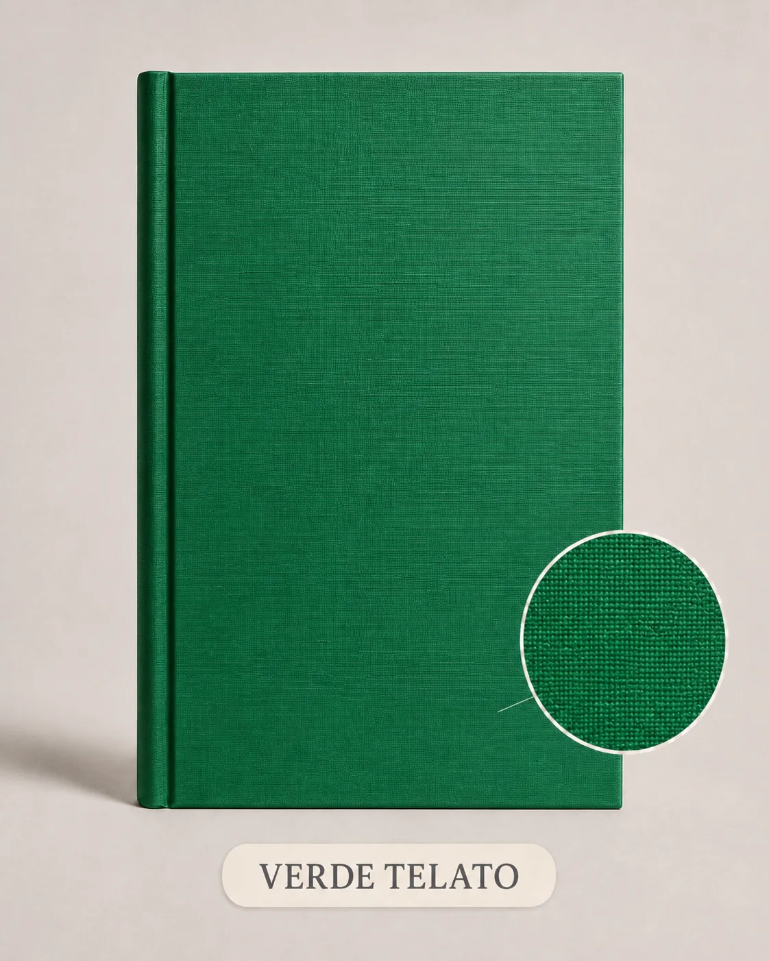 Copertina tesi colore verde telato